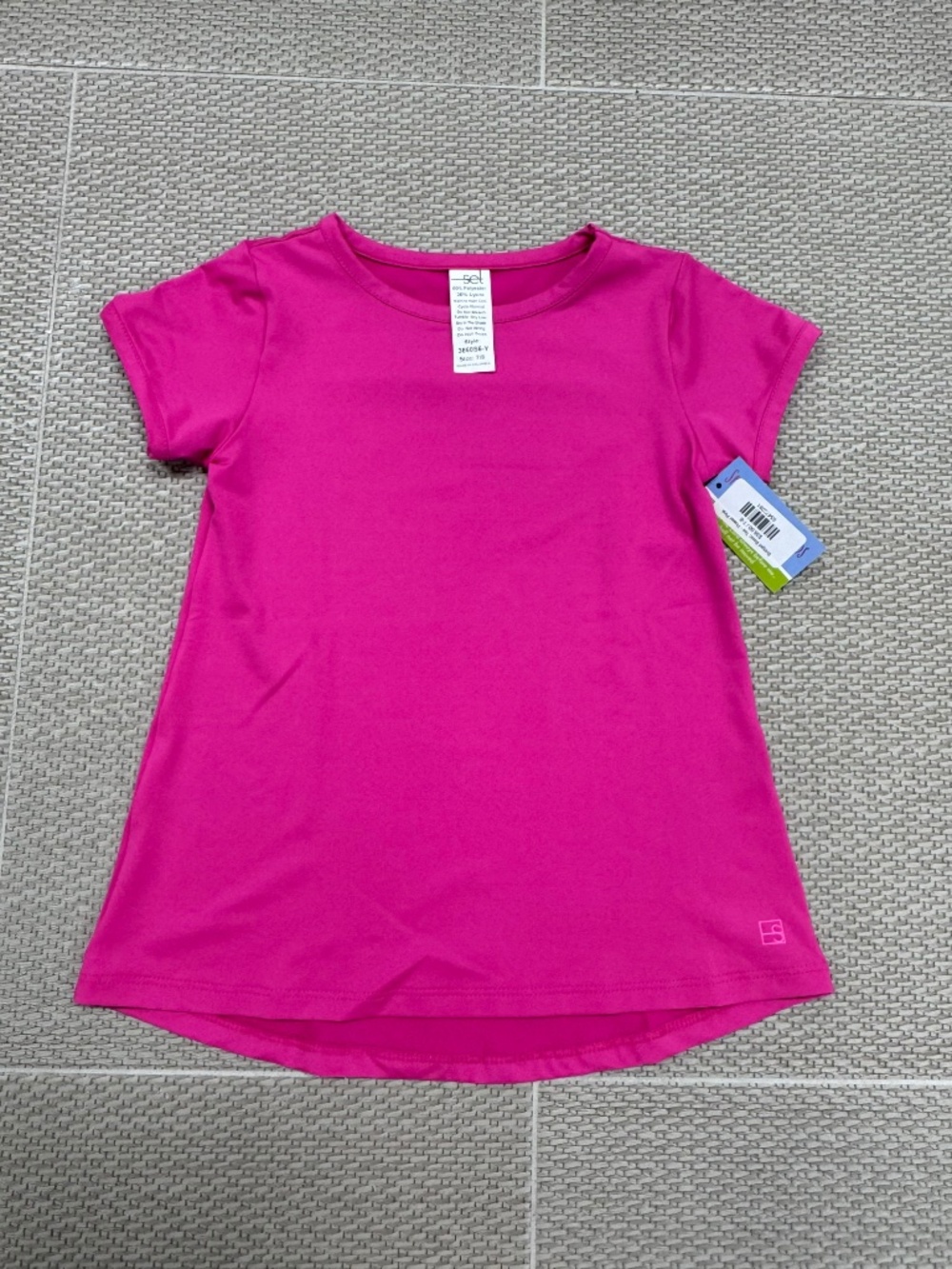 Set Athletics Bridget Basic Tee in Powder Pink, size 7-8, NWT